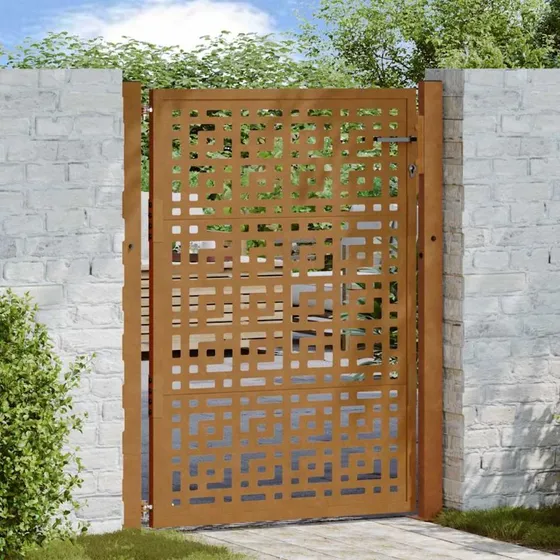 vidaXL Havelåge 100x125 cm cortenstål krydsdesign
