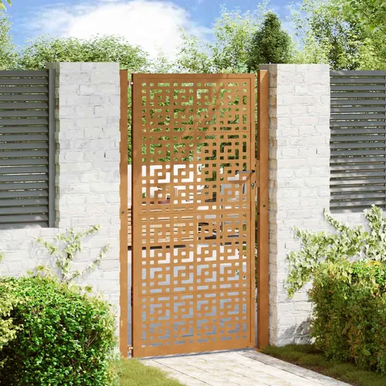 vidaXL Havelåge 100x175 cm cortenstål krydsdesign