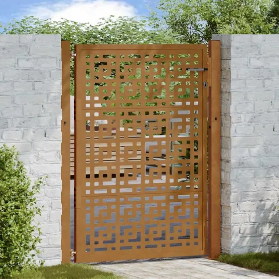 vidaXL Havelåge 100x150 cm cortenstål krydsdesign