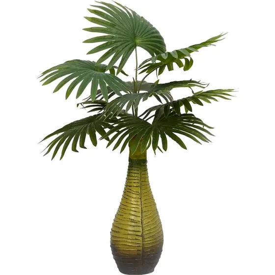 vidaXL Kunstig Palmeplante 9 Blade Grøn 65 cm