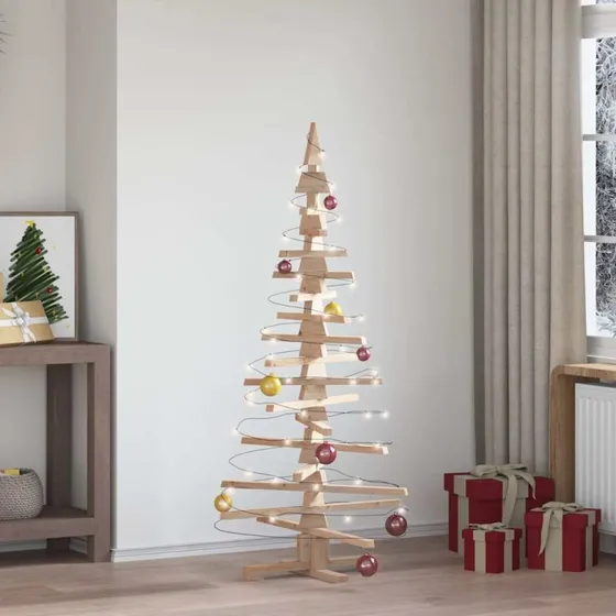 vidaXL Juletræ i træ 150 cm massivt fyrretræ