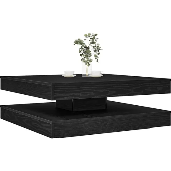vidaXL 360° drejeligt sofabord 90x90x34,5 cm sort