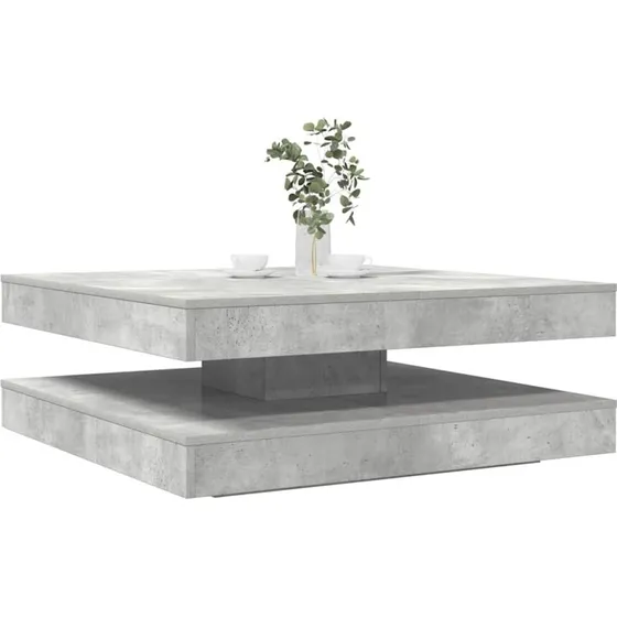 vidaXL sofabord 360° drejeligt 90x90x34,5 cm betongrå