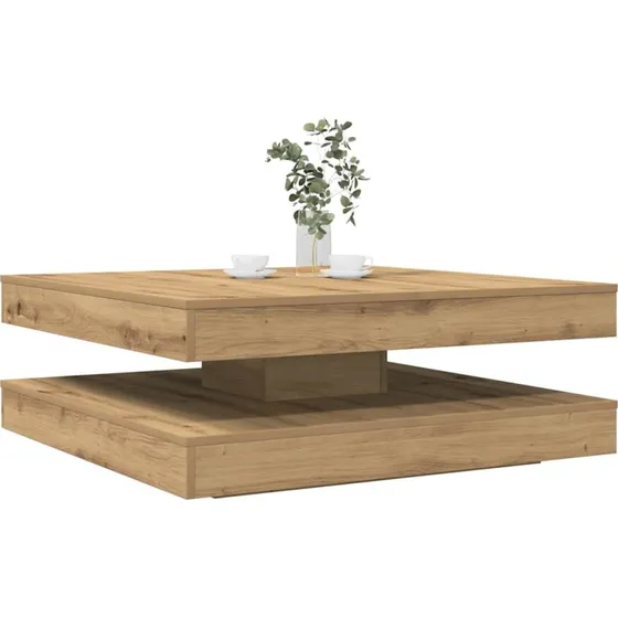 vidaXL 360° drejeligt sofabord 90x90 cm kunsttræ