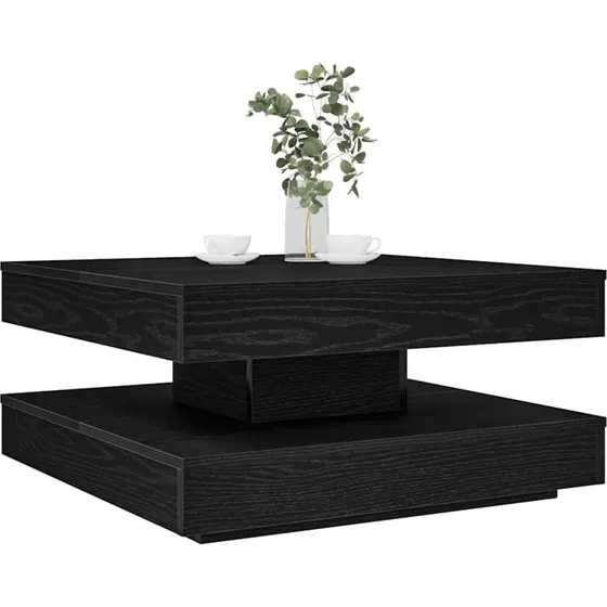 vidaXL sofabord 360° drejeligt 70x70x34,5 cm sort