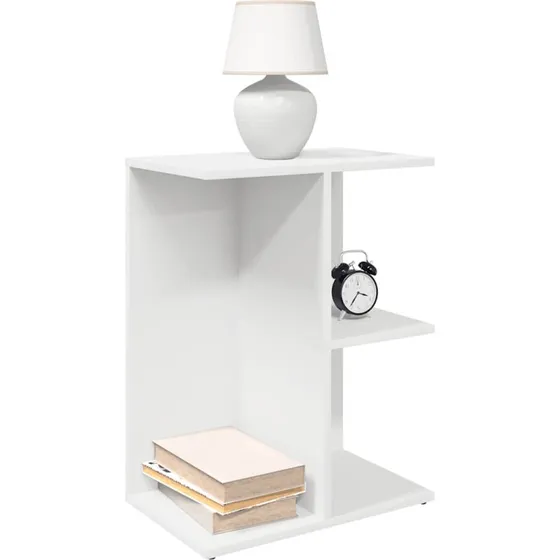 vidaXL Sengeborde 2 stk. 46,5x29x61 cm hvid konstrueret træ