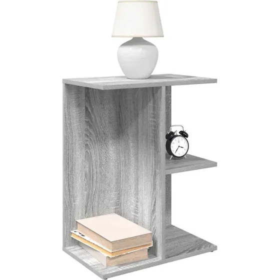 vidaXL Sengeborde 2 stk. 46,5x29x61 cm grå sonoma-eg konstrueret træ