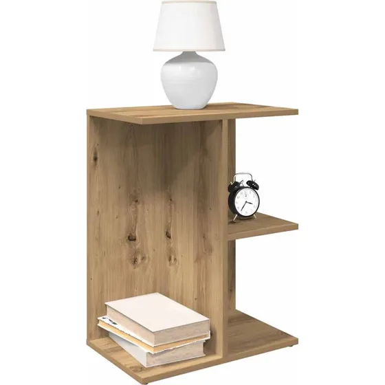 vidaXL Sengeborde 2 stk. 46,5x29x61 cm konstrueret træ, egetræsfarve