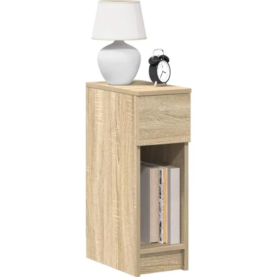 vidaXL Sengebord med skuffe 20x36x60 cm Sonoma-eg