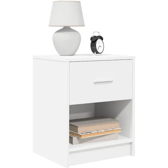 vidaXL Sengeborde 2 stk. med skuffe 40x34x50 cm hvid