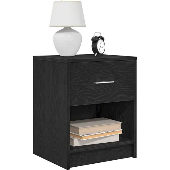 vidaXL Sengeborde 2 stk. med skuffe 40x34x50 cm sort