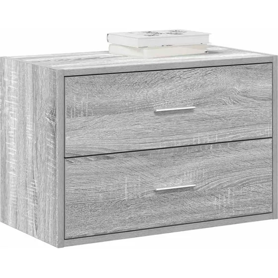vidaXL Skab med 2 Skuffer 60x31x40 cm Grå Sonoma-Ege
