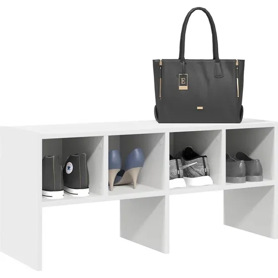 vidaXL Skostativ Stabelbar 89,5x30x40 cm Hvid