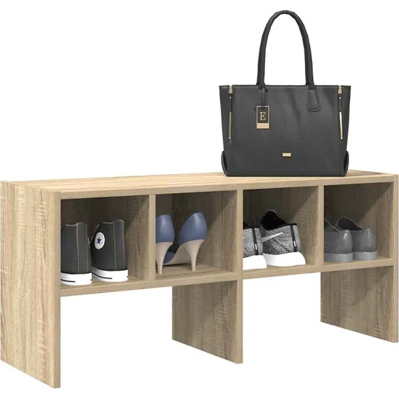 vidaXL Skostativ Stabelbar 89,5x30x40 cm Sonoma-Eg