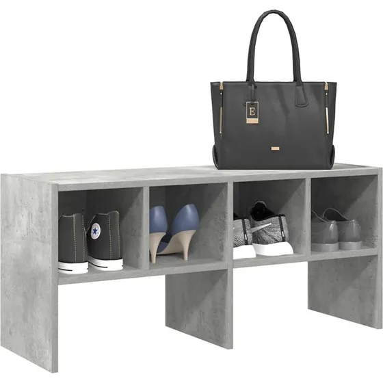 vidaXL Skostativ Stabelbar 89,5x30x40 cm Betongrå