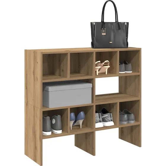 vidaXL Skostativer Stabelbare 2 stk. 89,5x30x40 cm Egetræsfarve