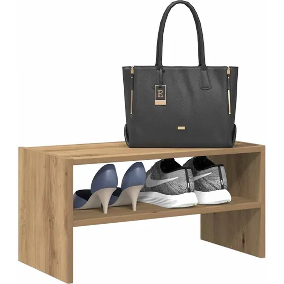 vidaXL Skostativ Stabelbar 60x30x30,5 cm Egetræsfarvet