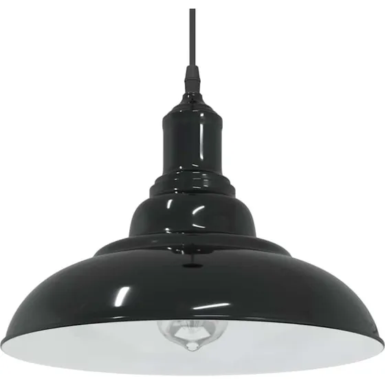 Lampe Højdejusterbar E27 Ø31 cm Sort Glans
