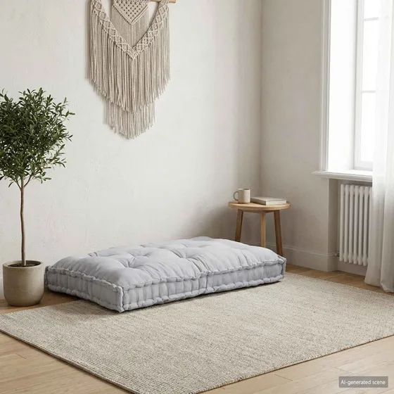 vidaXL Palle Sofa Pude Grå 120 x 80 x 12 cm Stof