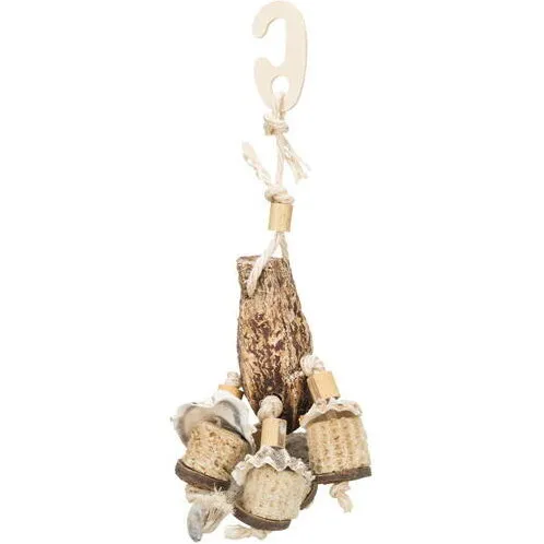 Trixie fuglelegetøj 26 cm til parakitter og undulater - naturligt