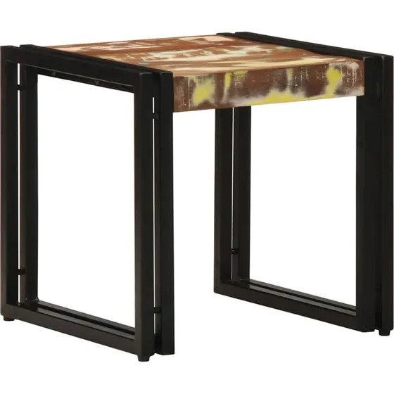 vidaXL Sofabord 40 x 40 x 38 cm Flerfarvet Massivt Genbrugstræ
