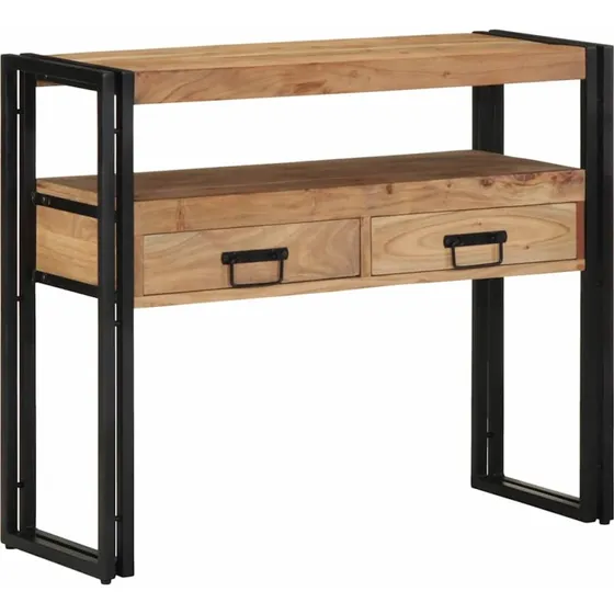 vidaXL Konsolbord med Skuffe Brun 90 x 33 x 75 cm Akacietræ