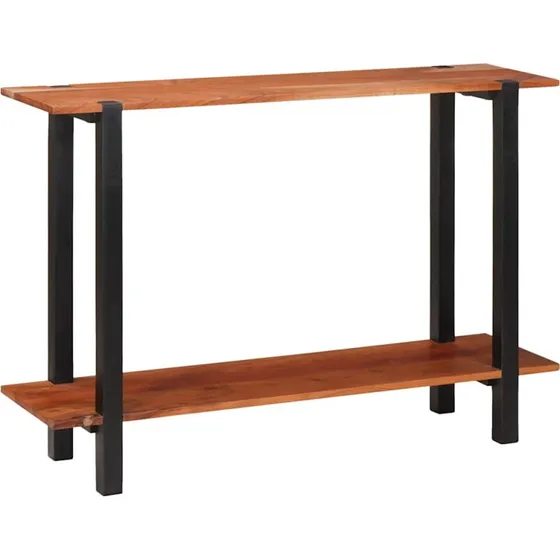 vidaXL Konsolbord med hylde Brun/Sort 110 x 30 x 75 cm