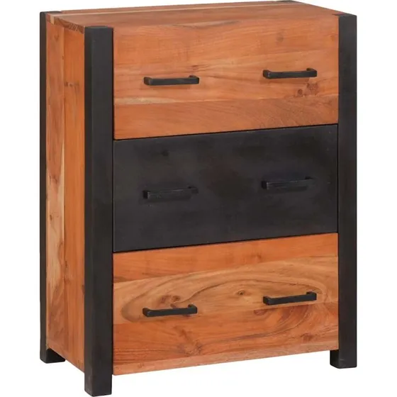 vidaXL Sideboard med skuffe, Brun, 55 x 30 x 75 cm, Akacietræ
