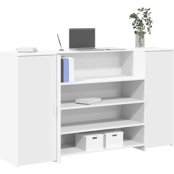 Konstrueret Træ Receptionsskranke Grå Sonoma 200x50x103,5 cm