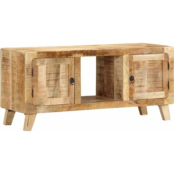 vidaXL tv-bord 105x46x32 cm massivt ru mangotræ