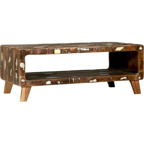 vidaXL Sofabord Flerfarvet 90 x 50 x 35 cm Genbrugstræ