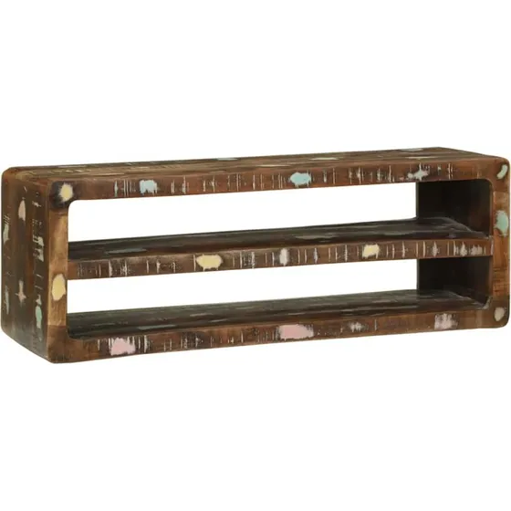vidaXL TV-skab, 100 x 32 x 36 cm, massivt genbrugstræ, flerfarvet