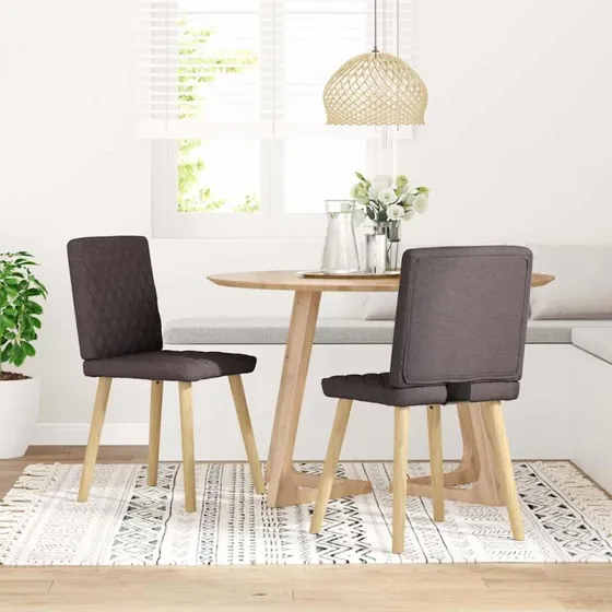 vidaXL Spisebordsstole 2 stk. mørkebrun
