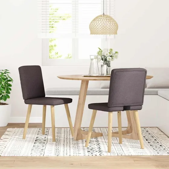 vidaXL Spisebordsstole 2 stk. mørkebrun
