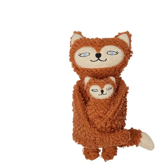 OYOY Frida & Baby Felix Fox bamseduo, beige/karamel 31 x 15,5 cm