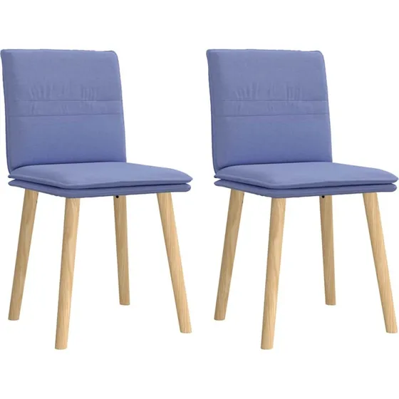 vidaXL Spisebordsstole 2 stk. Jeans blåt stof