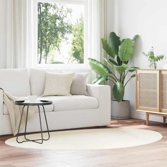 vidaXL HUARTE Creme 120 x 170 cm Tæppe, Polyester