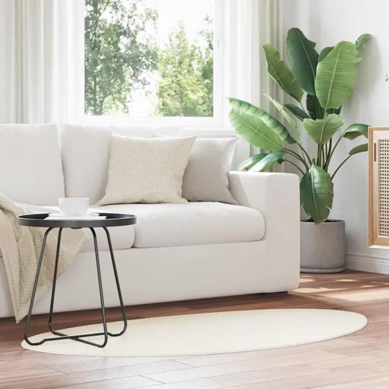 vidaXL HUARTE Creme Tæppe 160 x 230 cm Polyester