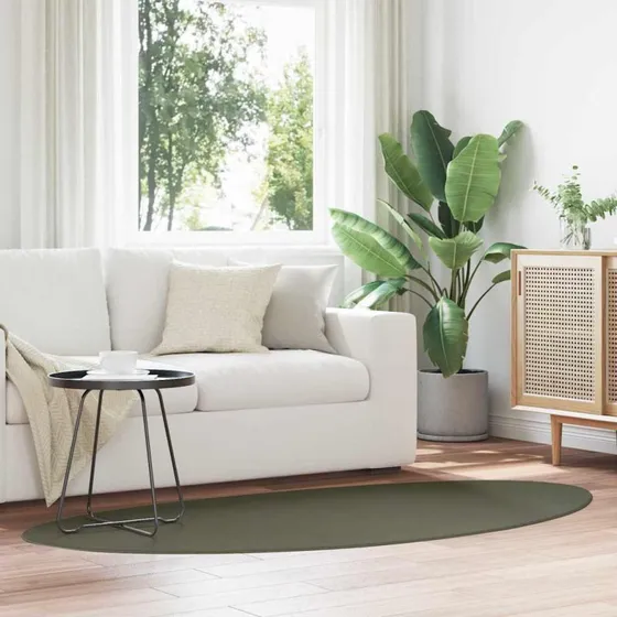 vidaXL Huarte Skovgrøn 100x200 cm Tæppe, Polyester