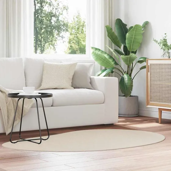 vidaXL HUARTE Beige Tæppe 120 x 170 cm Polyester
