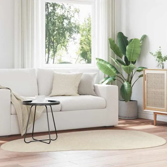 vidaXL HUARTE Beige Tæppe 140 x 200 cm Polyester