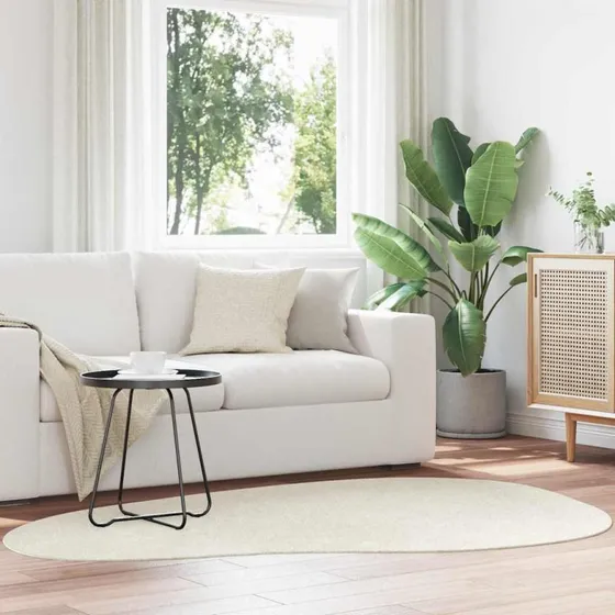 vidaXL HUARTE Creme 140 x 200 cm Tæppe, Polyester