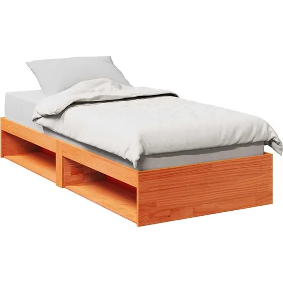 vidaXL Daybed 100x200 cm i massivt fyrretræ, gyldenbrun