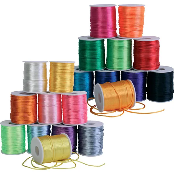 Satinsnor rundvævet blank 2 mm x 1000 m