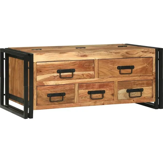 vidaXL Sofabord med skuffe Brun 90x50x38 cm Akacietræ
