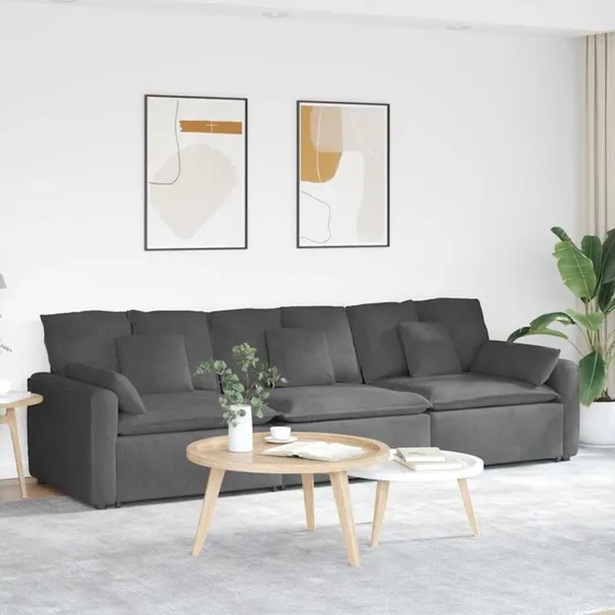 vidaXL modulsofa med hynder mørkegrå