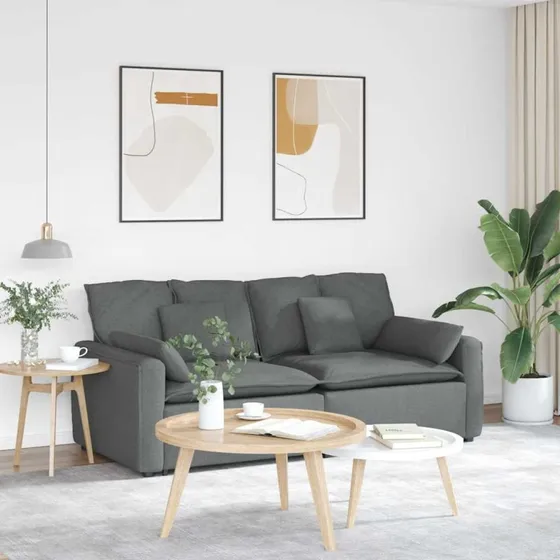 vidaXL Modulsofa med Hynder, Mørkegrå