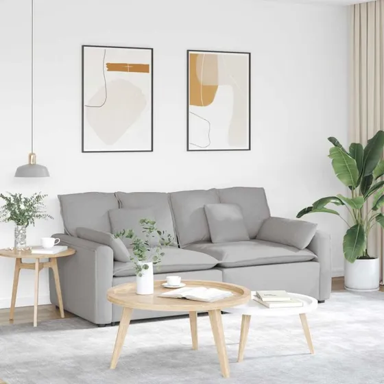 vidaXL Modulsofa med Hynder, Skygrå