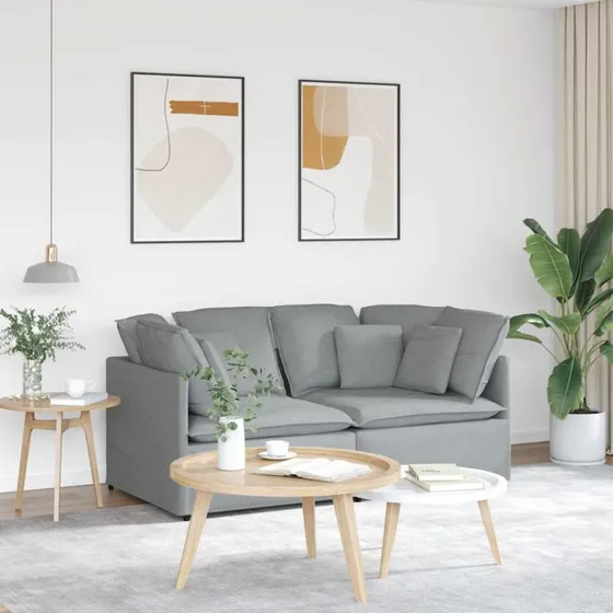 Modulsofa Med Hynder Stof - Mørkegrå