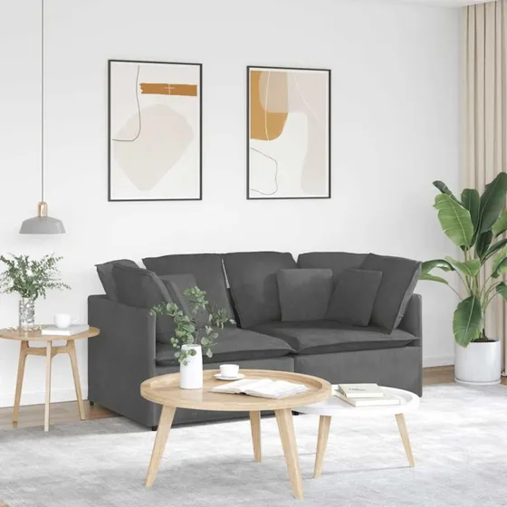 vidaXL modulsofa med hynder mørkegrå